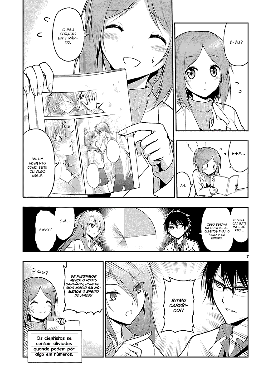 Rikei ga Koi ni Ochita no de Shoumei shitemita Prova 2: A ciência se apaixonou, então nós tentamos medir os batimentos cardíacos 第7页