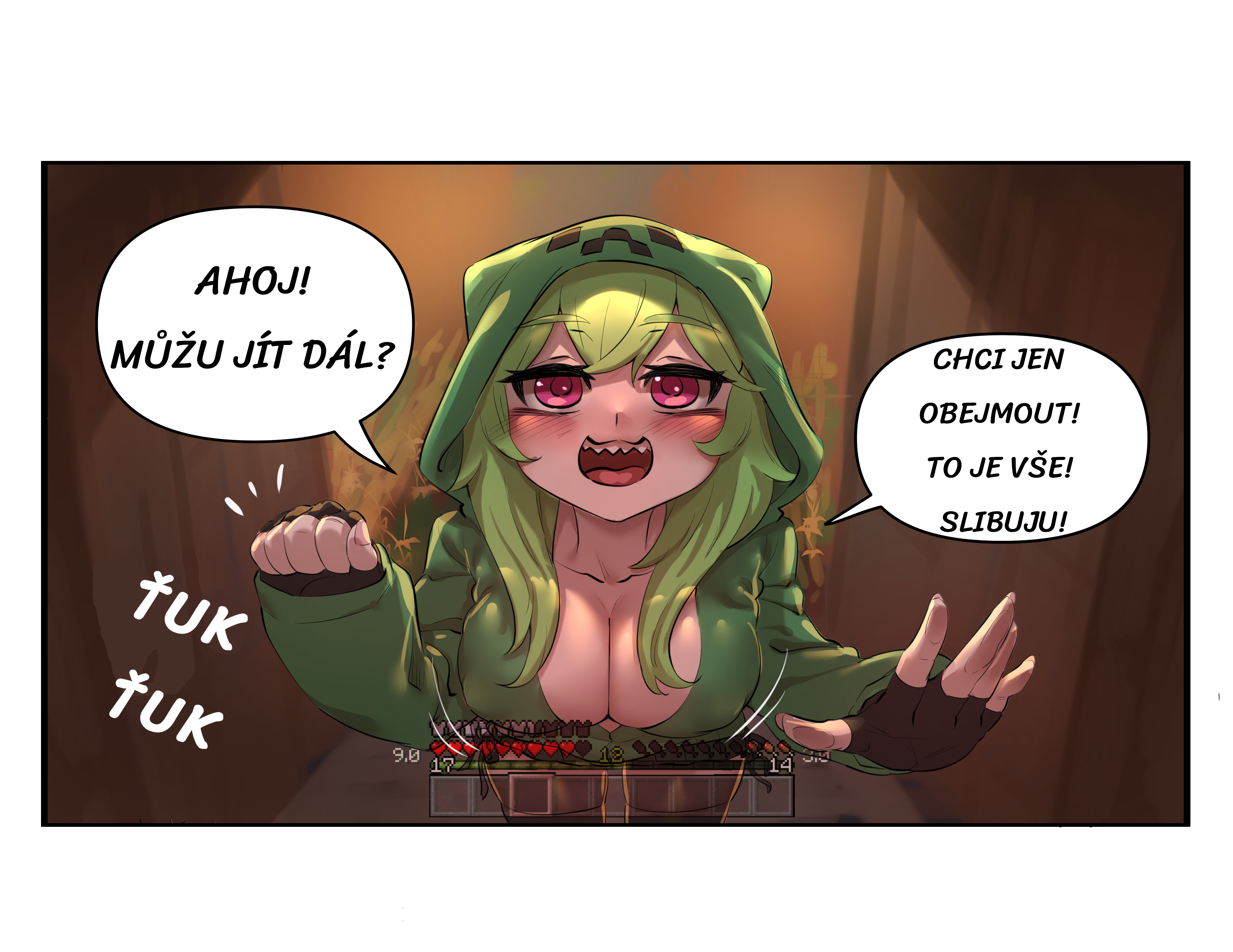 Minecraft - Anime Edition (Doujinshi) Návštěva Creeper-chan 第1页