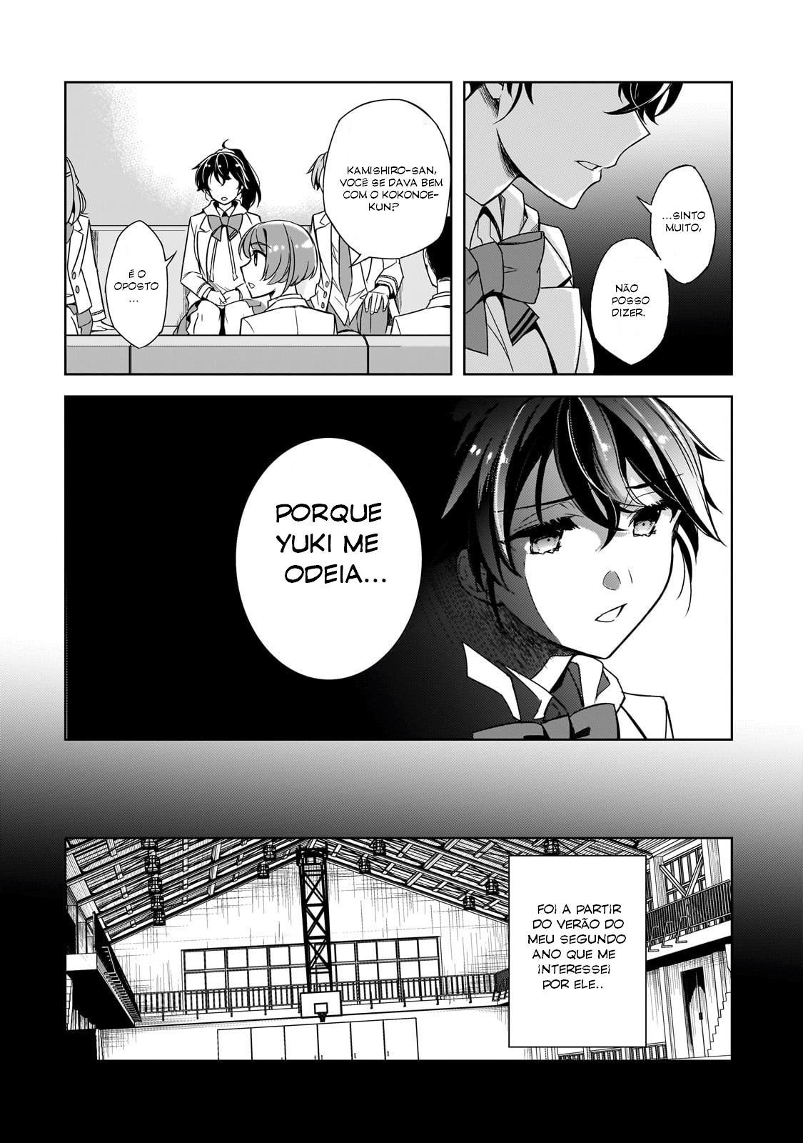 Ore ni Trauma wo Ataeta Joshi-tachi ga Chirachira Mitekuru kedo, Zannen desuga Teokure desu "Estou saindo da escola" 第22页