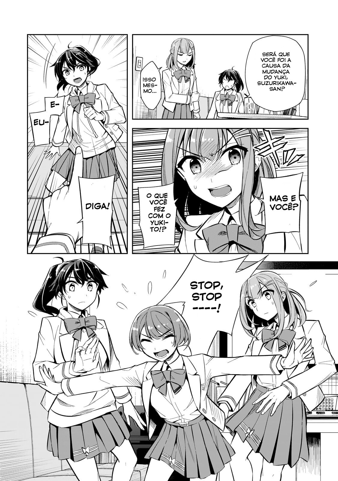 Ore ni Trauma wo Ataeta Joshi-tachi ga Chirachira Mitekuru kedo, Zannen desuga Teokure desu "Estou saindo da escola" 第28页